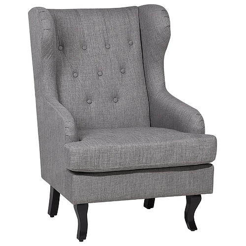 Beliani Fauteuil ALTA Tissu Gris