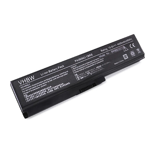 Vhbw Batterie LI-ION 4400mAh 10.8V pour TOSHIBA remplaçant PA3634U-1BAS PA3635U-1BAM PA3635U-1BRM PA3636U-1BAL PA3636U-1BRL PA3638U-1BAP etc.