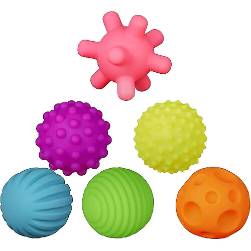 6 Pack de balles à mâcher interactives durables pour chiots Chiens Jouets à mâcher soulager l'ennui Mâcher des jouets pour jouer à la natation Chasse (couleur froide)