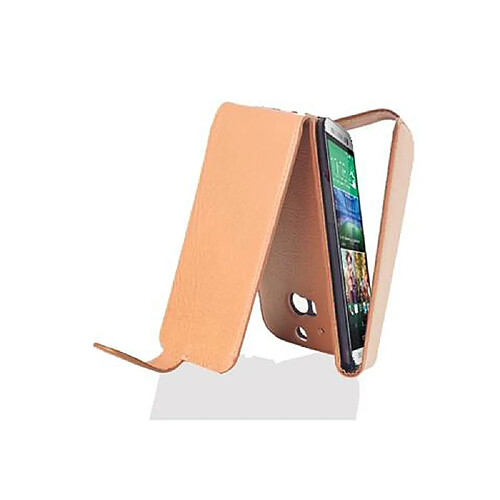 Cadorabo Coque HTC ONE M8 Etui en Marron