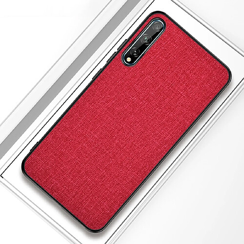 Wewoo Coque Pour Huawei Enjoy 10s Shockproof Cloth Texture PC + TPU Housse de protection rouge