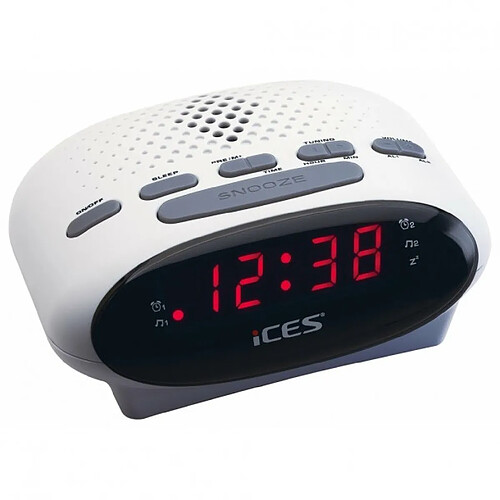 Radio-réveil ICES ICR-210 white (Reconditionné A+)