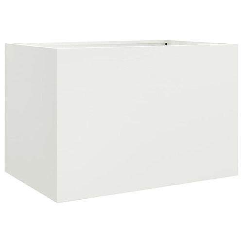 Maison Chic Jardinière,Bac à fleurs - pot de fleur blanc 62x47x46 cm acier laminé à froid -GKD75269