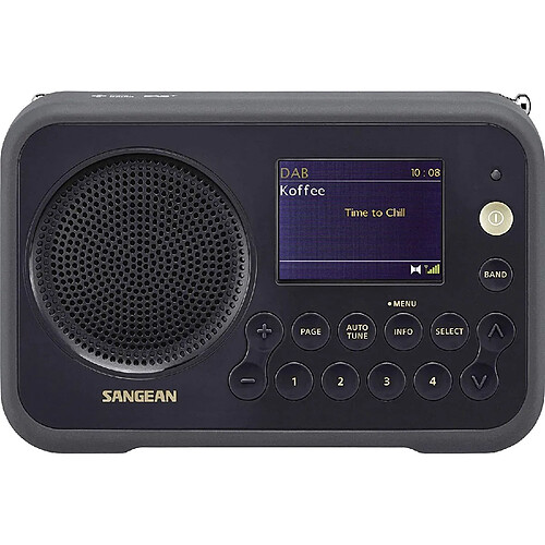 Sangean radio numérique DAB+ DAB FM RDS avec écran LCD et 40 présélections noir