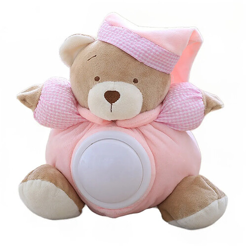 Universal Ours en peluche Kawaii Tone Peluche Fleur Poupée Lampe de prise de vue Confort de sommeil Lumineux LED Apaisant Ours Jouet Enfant Bébé Cadeau | Peluche Animaux en peluche