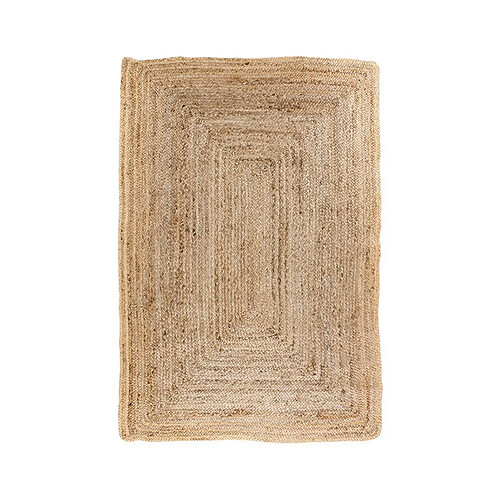 EPIKASA Tapis de Salon Rectangulaire Bombay, Marron, Jute, 90x60x1 cm