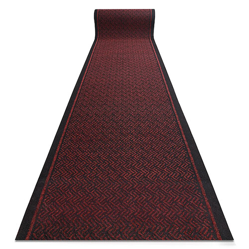 RUGSX Paillasson antidérapant pour les mètres courants 80 cm CORDOBA 3086 extérieur, intérieur rouge 80x720 cm