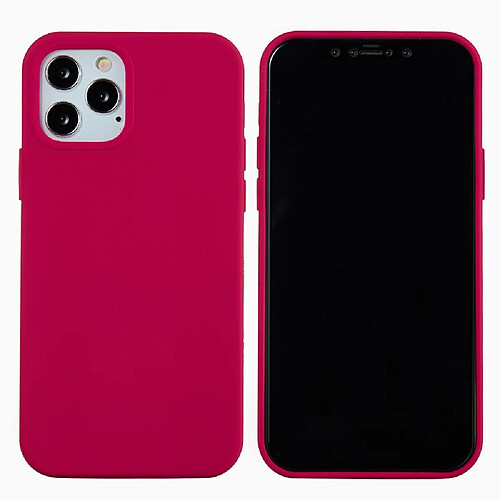 Coque en silicone couleur unie rose pour votre Apple iPhone 13 Pro Max 6.7 pouces