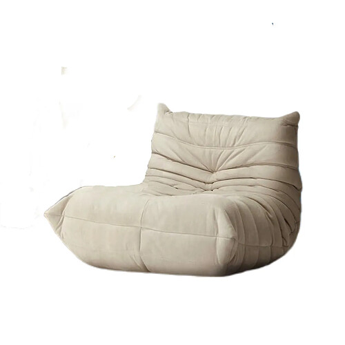 SoftEva Sans assemblage moderne ergonomique Bean Bag chaise velours côtelé plancher lounge chair Beige