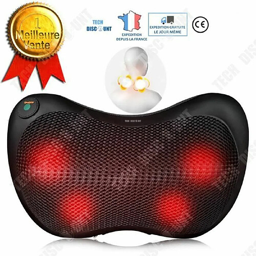 Tech Discount TD® Masseur de Cou- Colonne cervicale Cou Taille jambe épaule Véhicule multifonctionnel-Oreiller de massage électrique à domicile