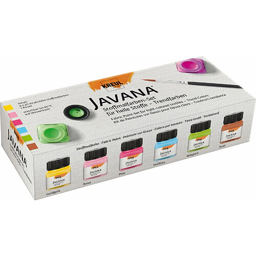 KREUL Peinture pour textiles JAVANA, kit couleur tendance ()