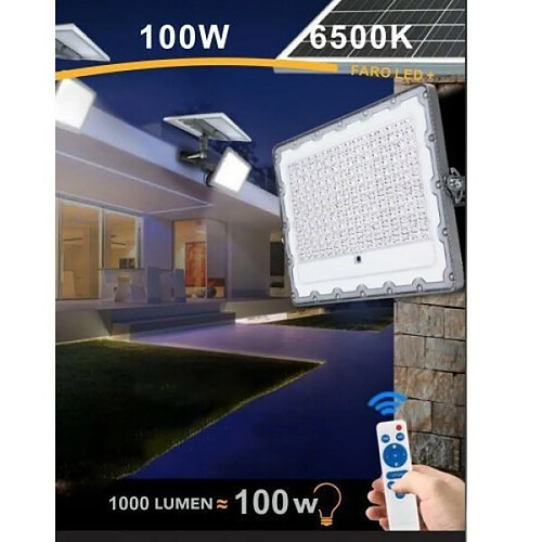 Tradex LED 100 WATT TWILIGHT PANNEAU D'ÉNERGIE SOLAIRE TÉLÉCOMMANDE IP65 SL-100W