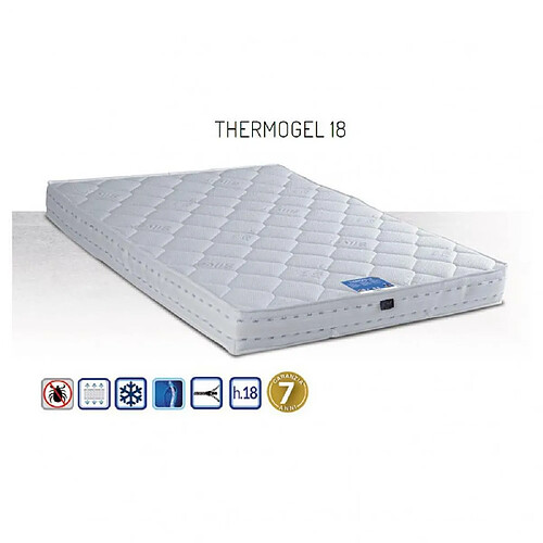 Inside 75 Matelas AIRGEL 72 cm 18 cm d'épaisseur accueil mousse à mémoire de forme thermorégulante.