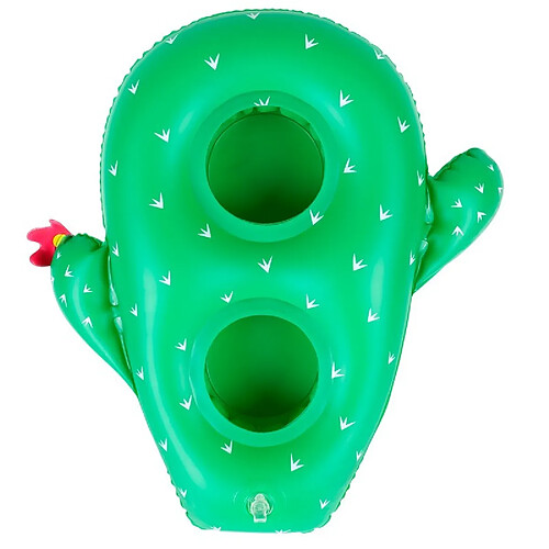 Airmyfun Porte Boisson Gonfable pour Piscine ou Plage, Flotteur, Accessoire d'Eau, Capacité 2 boissons - Cactus 34x33cm