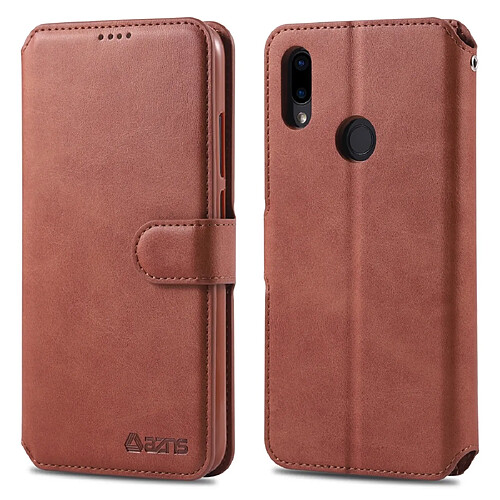 Wewoo Housse Coque Pour Xiaomi Redmi 7 AZNS Texture du mollet Etui en cuir avec rabat horizontal magnétique PU supportfentes cartes et cadre photo Soufflé