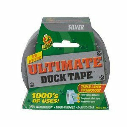 Duck 50mm x 25m Ultimate Cloth Tape - Silver