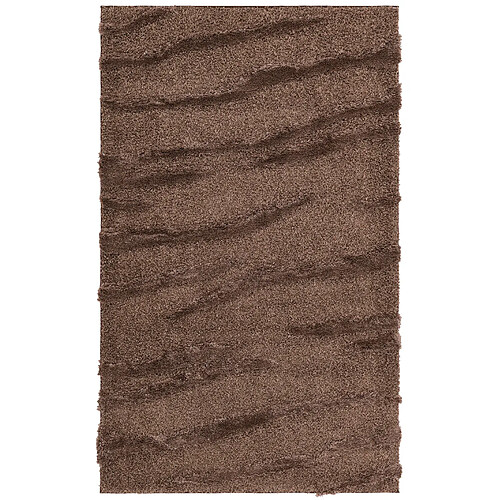 Hadorn Tapis shaggy 185x125 marron foncé Thun Tribus