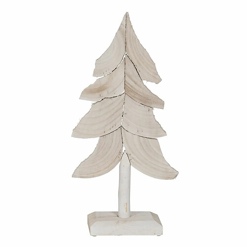 BigBuy Christmas Sapin de Noël Blanc Bois de paulownia 29 x 12 x 62 cm