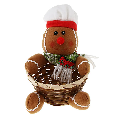 cadeau de noel bonbons rangement panier fête de noël décor à la maison homme en pain d'épice