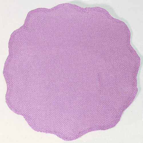 Decorline Set de table - D 38 cm - Fibre papier - Fleur - Lilas