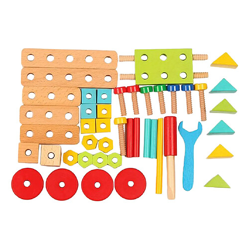 Bloc De Construction En Bois Pour Enfants Construction Créative Puzzles Toy Style B 45pcs