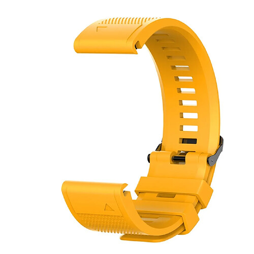 Bracelet en silicone souple jaune pour votre Garmin Fenix 6X/6X Pro/Fenix 5X/Fenix 5X Plus 26mm