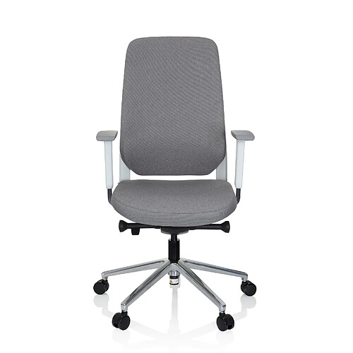 Chaise de bureau / chaise pivotante T4 WHITE tissu gris hjh OFFICE