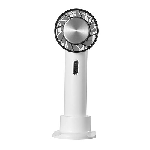 (Blanc) Ventilateur Portatif à Main Réfrigération à Semi-conducteurs Refroidissement Batterie 2200mAh USB Rechargeable Mini