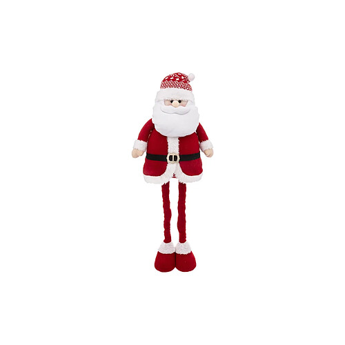 Personnage père noël télescopique 78cm Rouge/blanc - FEERIC CHRISTMAS