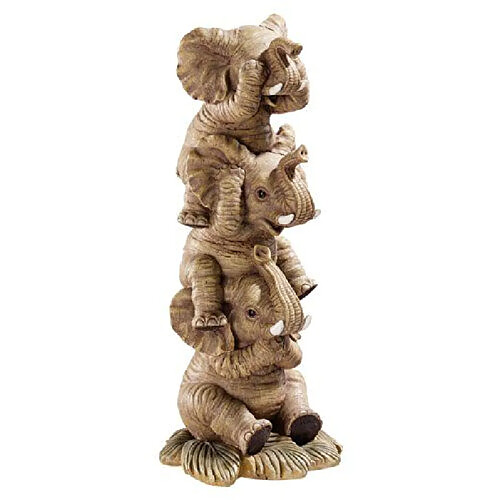 Design Toscano Statue éléphants Ne rien entendre ne rien voir ne rien dire NG33769 Multicolore 10 x 10 x 25,5 cm