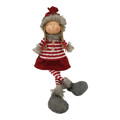 Mobili Rebecca Elf De Noël Gnome Tissu De Noël Gris Rouge Personnages