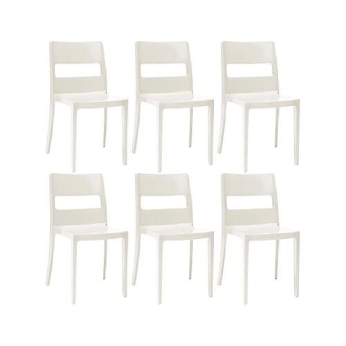 Scab Chaise lot de 6 chaises Sai empilable lin