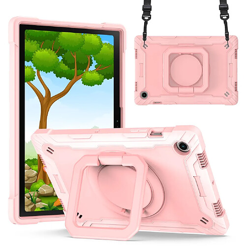 Coque en silicone avec béquille rotative à 360° or rose pour votre Samsung Galaxy Tab A8 10.5 (2021)