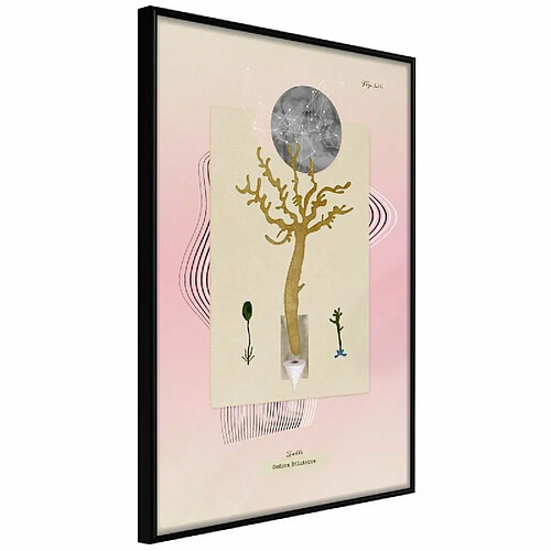 Paris Prix Affiche Murale Encadrée Aquatic Plant 30 x 45 cm Noir