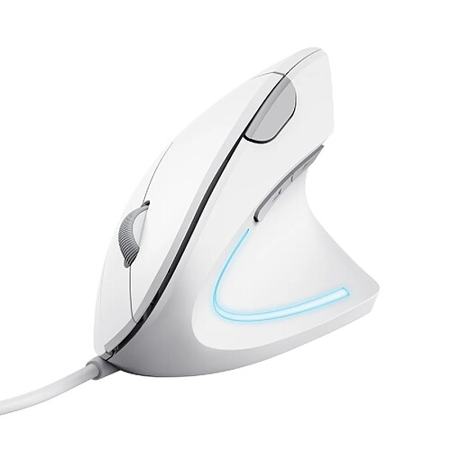 Souris ergonomique Trust Verto - 1600 dpi - 6 boutons - Blanc