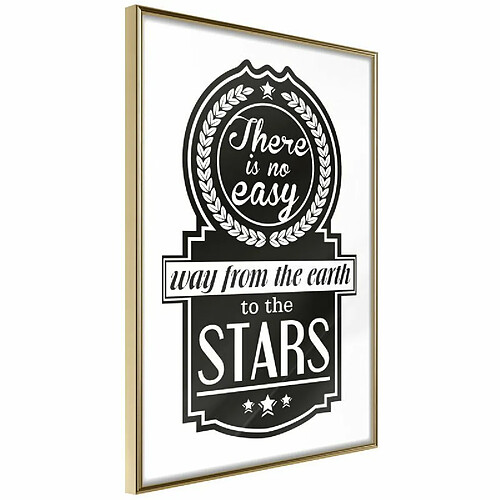 Paris Prix Affiche Murale Encadrée Way to the Stars 40 x 60 cm Or