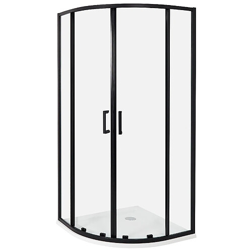 Beliani Cabine de douche JUKATAN 90 x 90 x 185 cm Noir