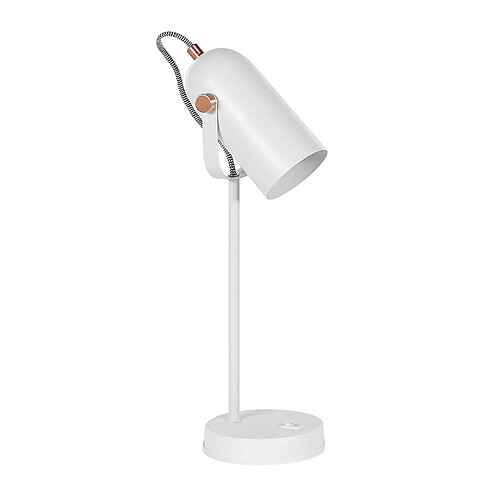 Beliani Lampe à poser TYRIA Métal Blanc