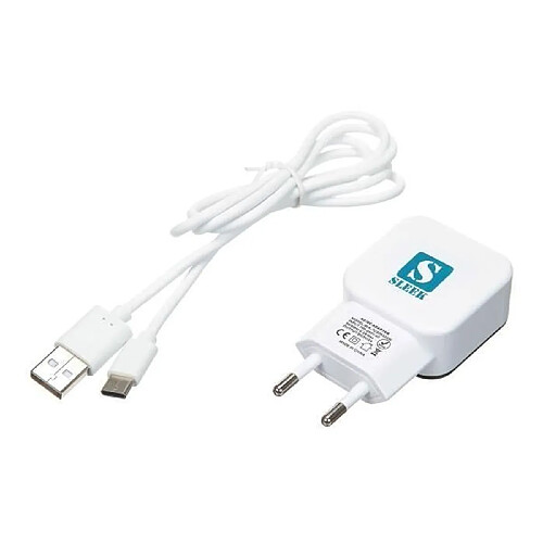 UNIFORMATIC Adaptateur secteur 2A USB Type C - avec cordon détâché pour appareils Type C - Blanc