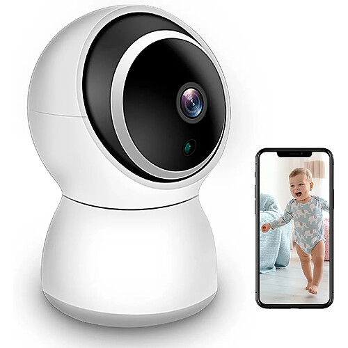 Caméra de Surveillance pour Bébé, 1080P FHD Home 2.4G WiFi Caméra de Sécurité Détection de Mouvement avec Vision Nocturne Audio 2 Voies Service Cloud/Carte TF - Moniteur Bébé/Aîné/Animal Domestique Compatible avec iOS/Android