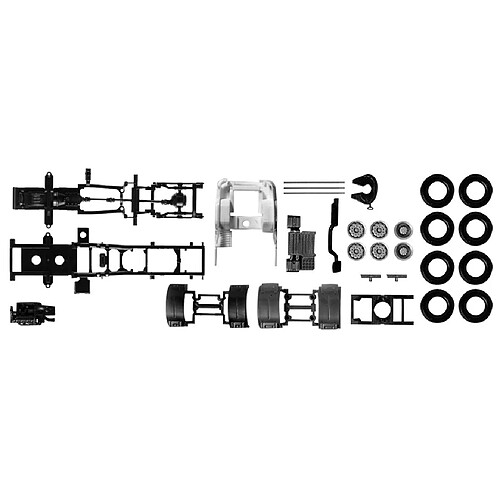 Herpa - 082433 - Tracteur-châssis Scania R Vorlauf 3-axial - 2 Pièces