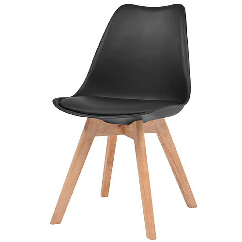 Maison Chic Lot de 2 Chaises à manger | Chaise de salle à manger cuisine Noir Plastique -GKD93376