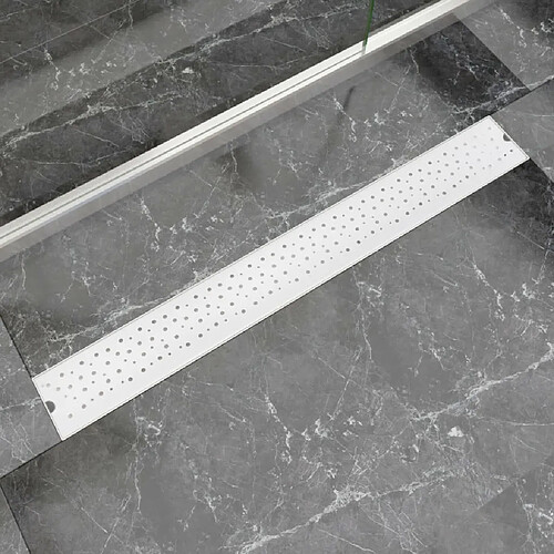 vidaXL Drain de douche linéaire 930x140 mm acier inoxydable