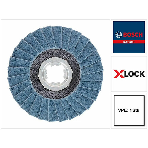 Bosch EXPERT N475 Surface Conditioning Material Disque à lamelles - 125 mm, Fin, X-LOCK, 1 pcs. ( 2608901475 )