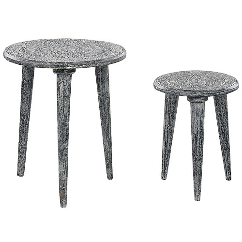 Beliani Ensemble de tables JATRA Gris