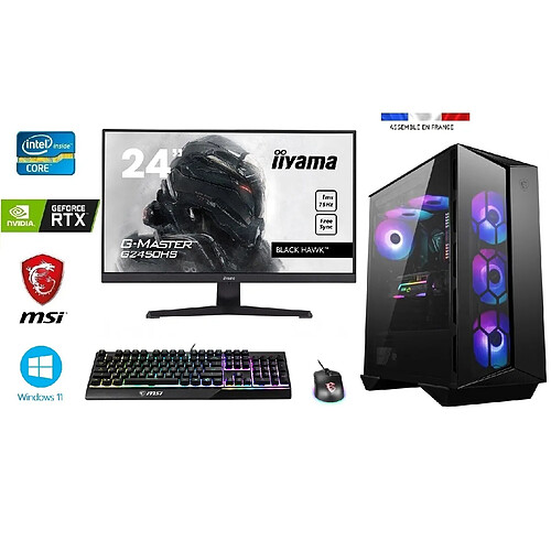 Pack PC Gamer I7-12700KF + Watercooling - RTX 4070 12GO SUPER MSI GAMING X - 32GO RAM - SSD 1To + HDD 2To - MSI Gungnir 110R - Windows 11