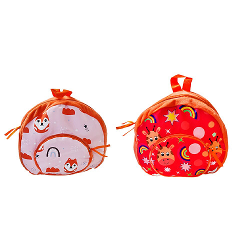 Petit sac à dos PolyPack - VENTEO - Pour enfants réversible/petite poche - Matière douce/confortable - Plusieurs design - 29 x10 x 37 - Multicouleur