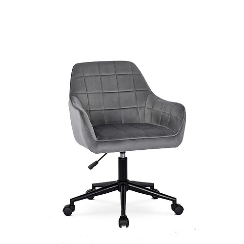 Vivaldi Fauteuil Pivotant LUCY Gris Velours