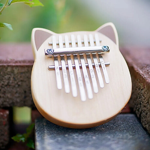 Wewoo Vvave 8 clés de chat Kalimba Matériel de bouleau pouce Instrument de musique piano avec livre d'apprentissage Tune Hammer BurlyWood