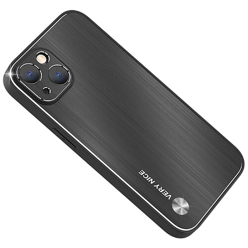 Coque en TPU + alliage d'aluminium anti-rayures pour votre iPhone 14 - noir